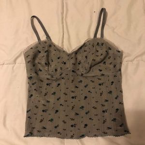 Pretties Venice grey floral tank top